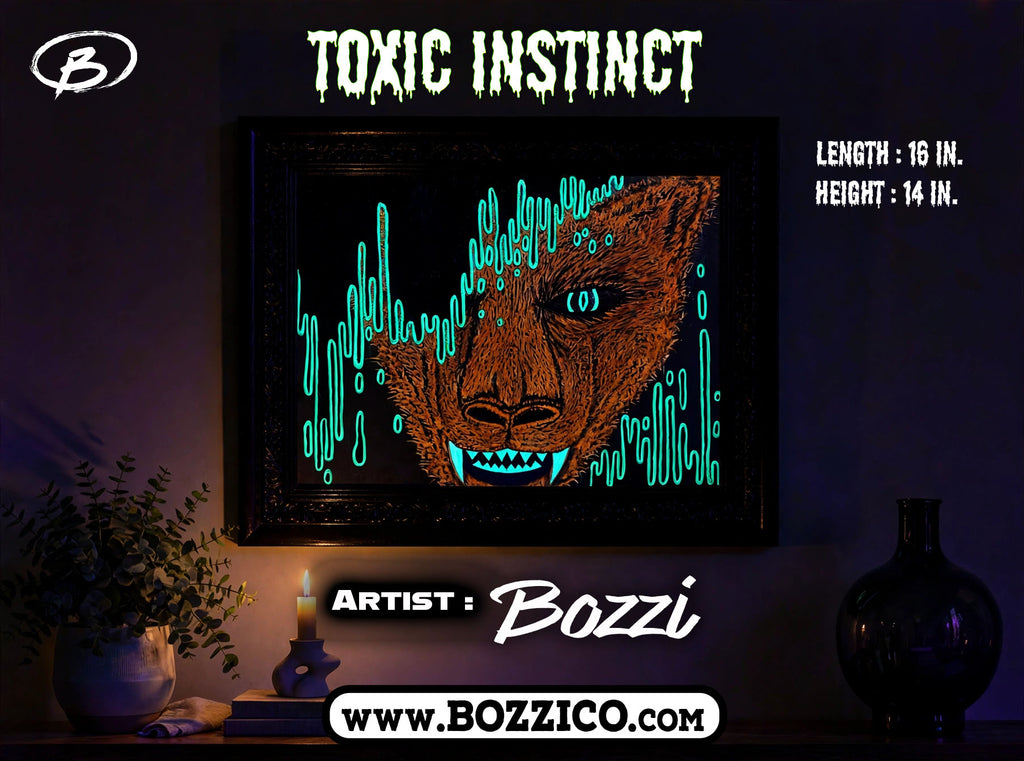 "Toxic Instinct" — Original 16×14 Painting by Bozzi