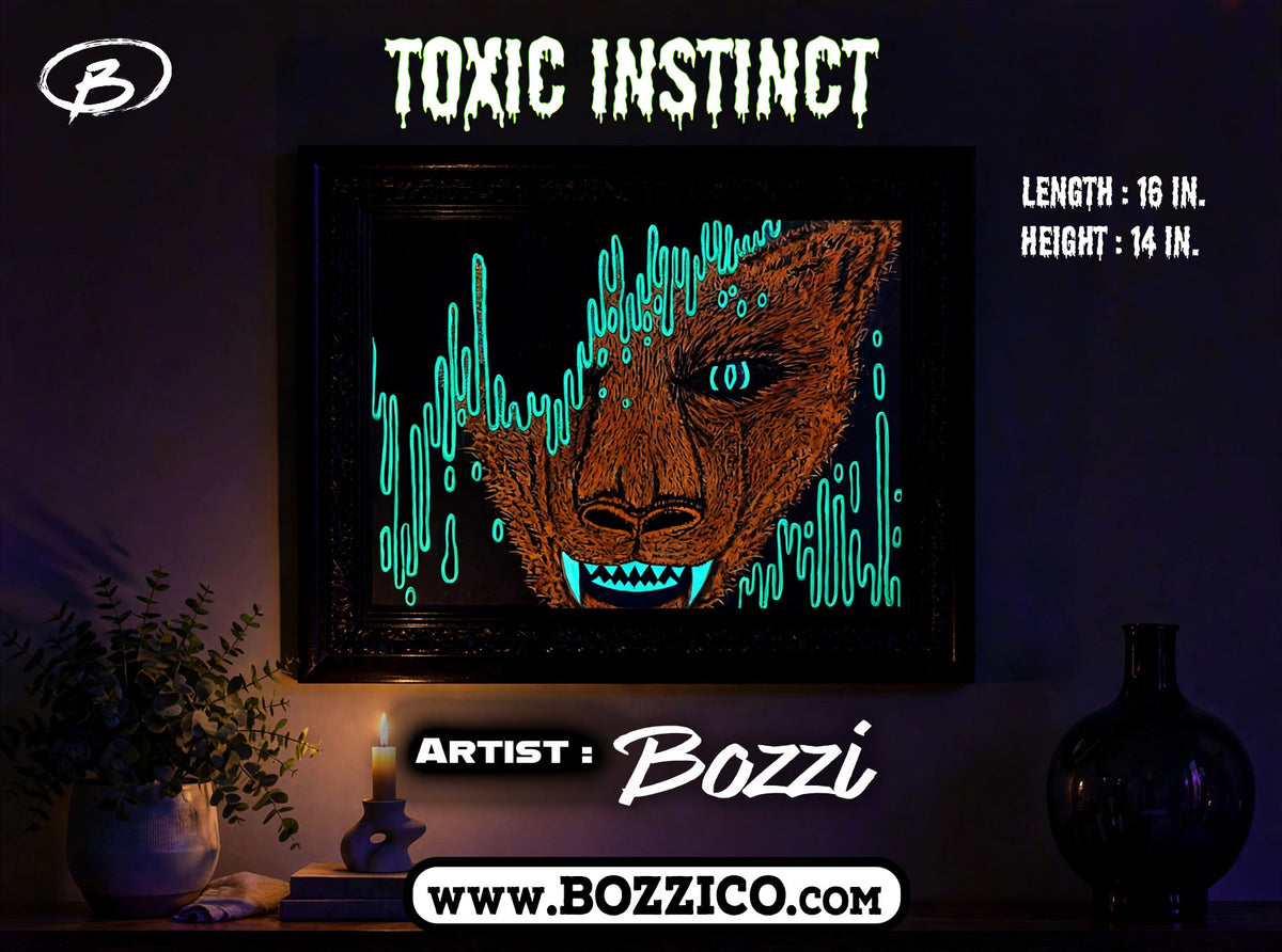 "Toxic Instinct" — Original 16×14 Painting by Bozzi