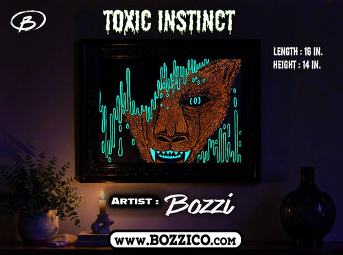 "Toxic Instinct" — Original 16×14 Painting by Bozzi
